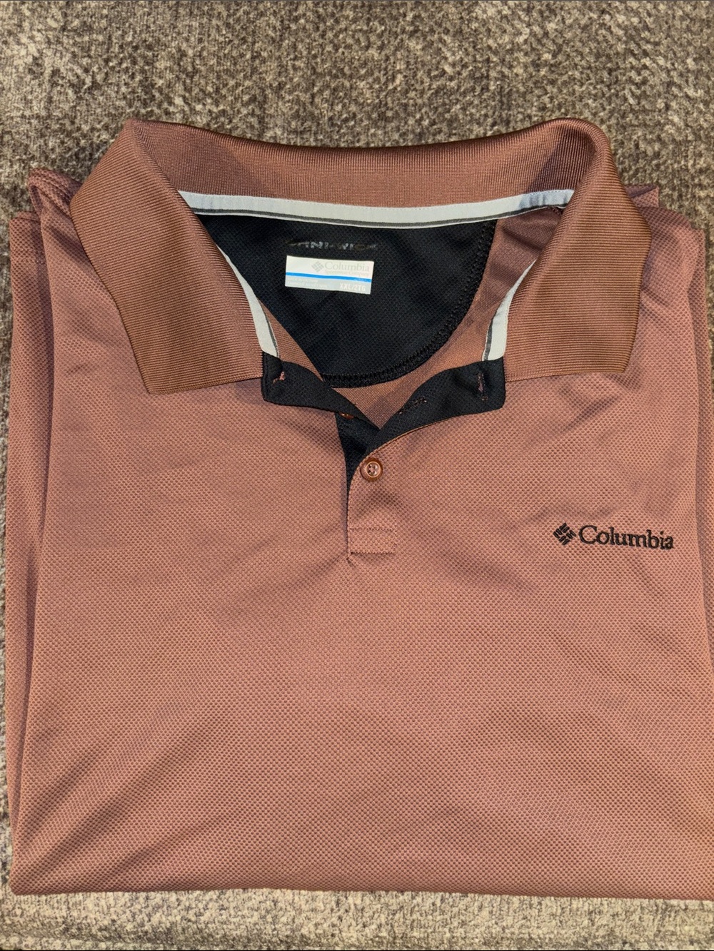 Columbia Men's Short-Sleeve Polo in Rust Brown